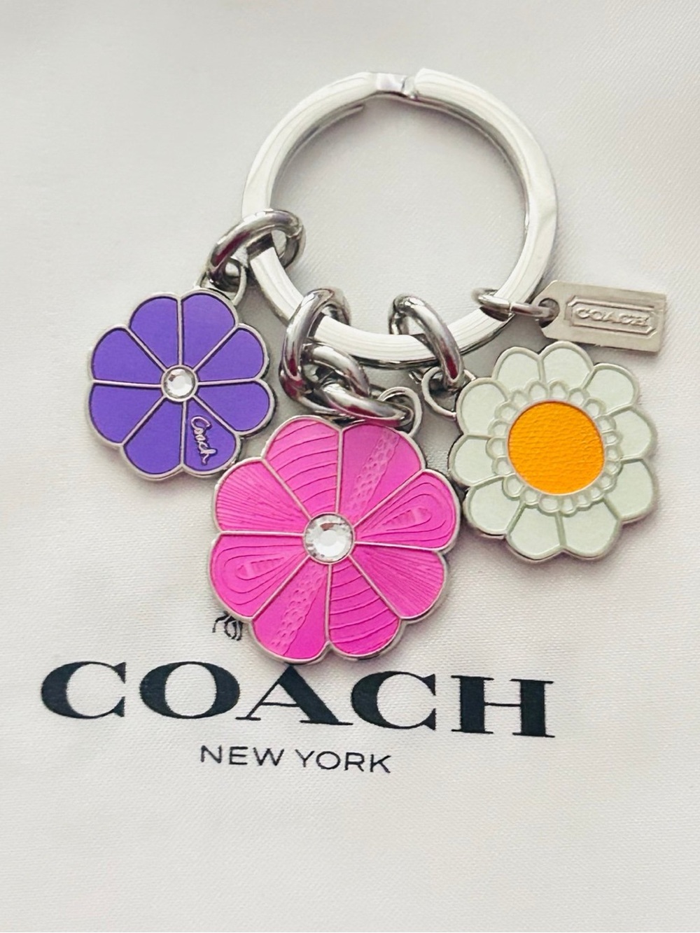 NWOT Coach Y2K Flower Charm Keychain/ Bag Charm